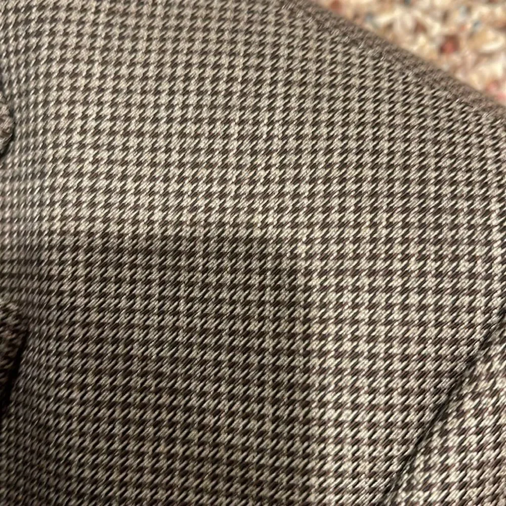 Hugo Boss Mens Brown Small Houndstooth Blazer size 46L